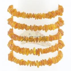 Raw cognac amber chips bracelet
